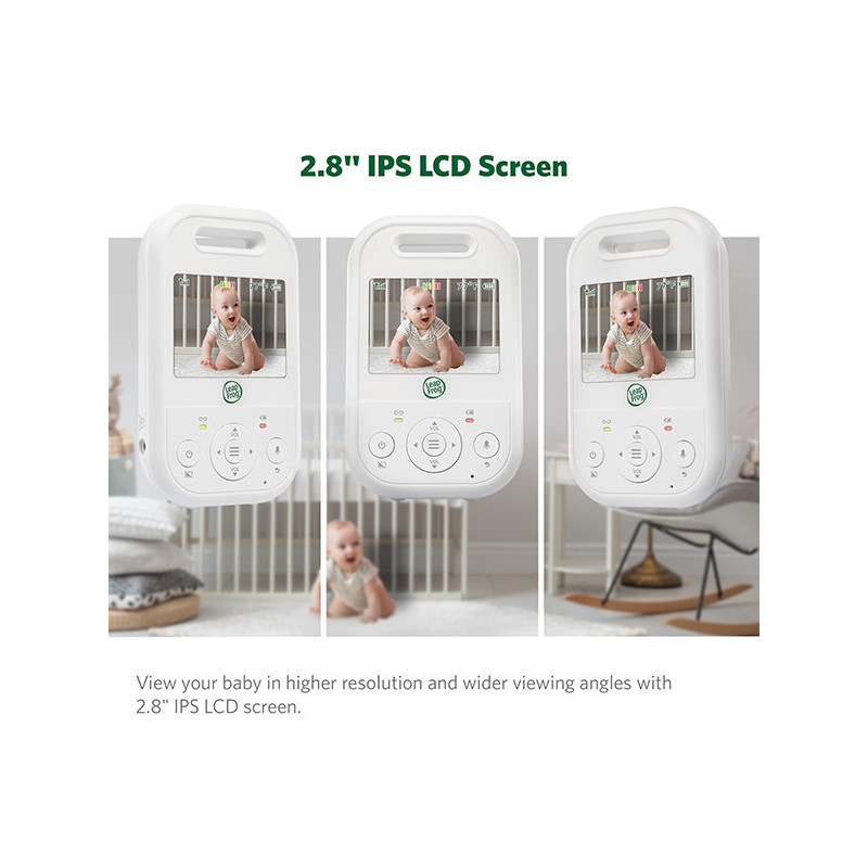 Babyphone avec écran LCD IPS 2.8" Blanc - LEAPFROG