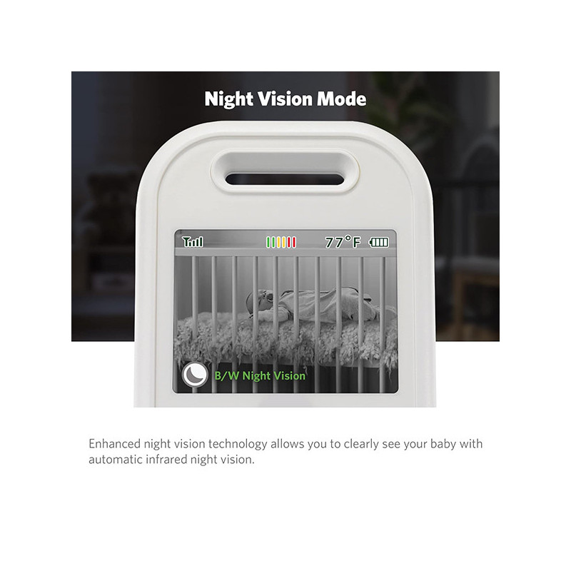 Babyphone avec écran LCD IPS 2.8" Blanc - LEAPFROG
