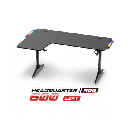 Bureau gaming Headquarter 600 Left Noir - SPIRIT OF GAMER - BURDESK60SOG