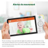 Babyphone panoramique/inclinable avec écran LCD HD 720p 5" Blanc LEAPFROG - Dès la naissance