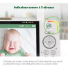 Babyphone panoramique/inclinable avec écran LCD HD 720p 5" Blanc LEAPFROG - Dès la naissance