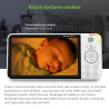 Babyphone panoramique/inclinable avec écran LCD HD 720p 5" Blanc LEAPFROG - Dès la naissance