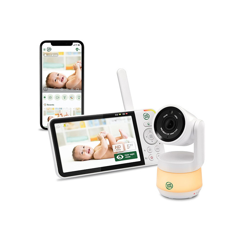 Babyphone intelligents avec écran HD 5" Blanc LEAPFROG - Dès la naissance