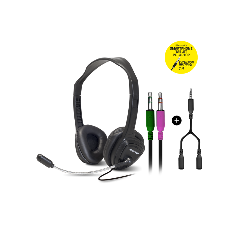 Micro-casque Multimédia Headphonics Smart noir - ADVANCE - CASQMICS765ADV