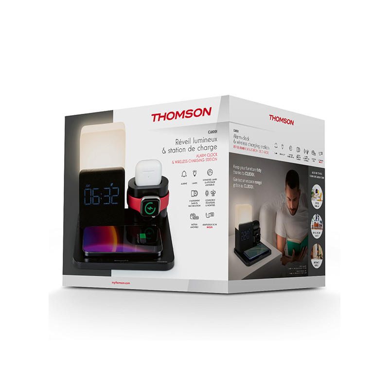 Réveil lumineux & Station de charge noir - THOMSON - REVCL800ITHOMS