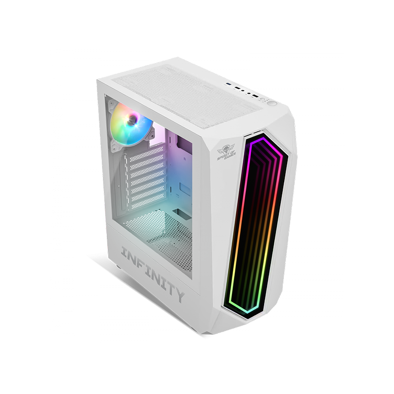 Boitier PC gaming ATX RGo Infinity Artic Blanc - SPIRIT OF GAMER - BOIT8201WTSOG