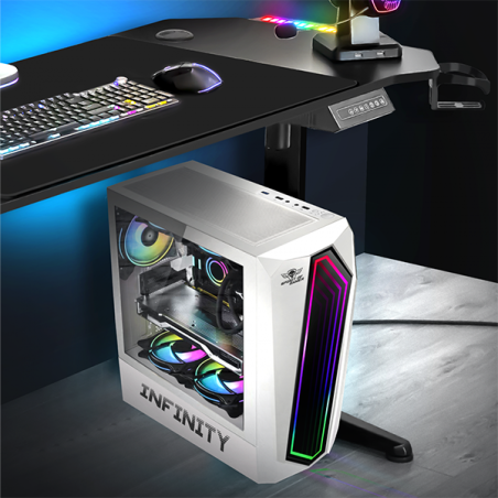 Boitier PC gaming ATX RGo Infinity Artic Blanc - SPIRIT OF GAMER - BOIT8201WTSOG