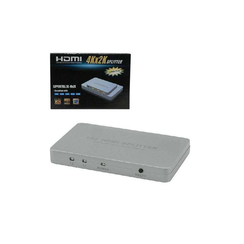 Splitter HDMI 3D 2K4K 1 entrée/2 sorties blanc - MCL - CABLEMPHDMI3D2MCL