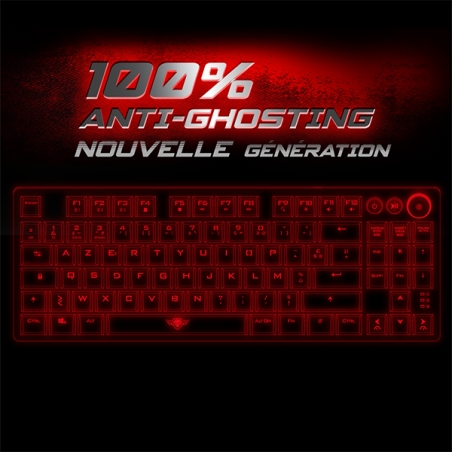 Clavier gaming mécanique sans fil RGo Xpert K1300 Alu/Noir - SPIRIT OF GAMER - CLAVCLA-XK1300RFSOG