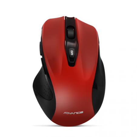 Souris sans fil Shape 6D 2400Dpi Rouge/Noir - ADVANCE - SOURSHAPEREADV