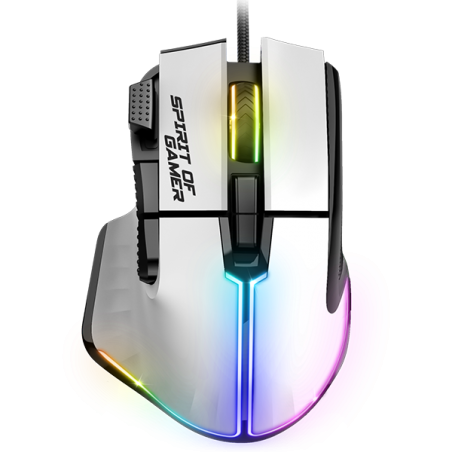 Souris PC gaming Pro M-5 Artic White - SPIRIT OF GAMER - SOURS-PM5RGBWT