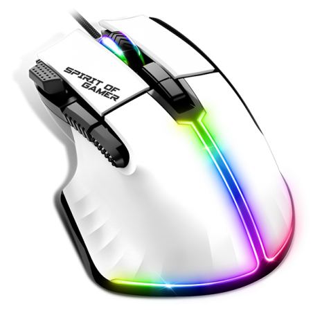 Souris PC gaming Pro M-5 Artic White - SPIRIT OF GAMER - SOURS-PM5RGBWT