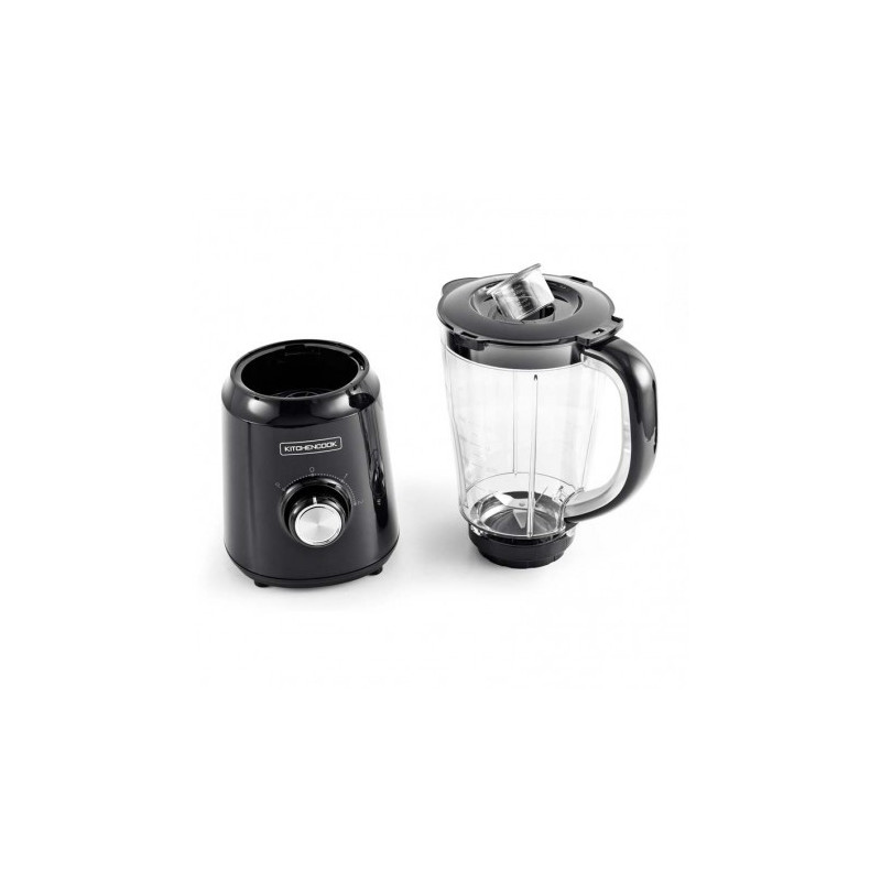 Blender avec 2 Lames Inox  500w 1.5L Noir - KITCHENCOOK - BSTURBOBLACK