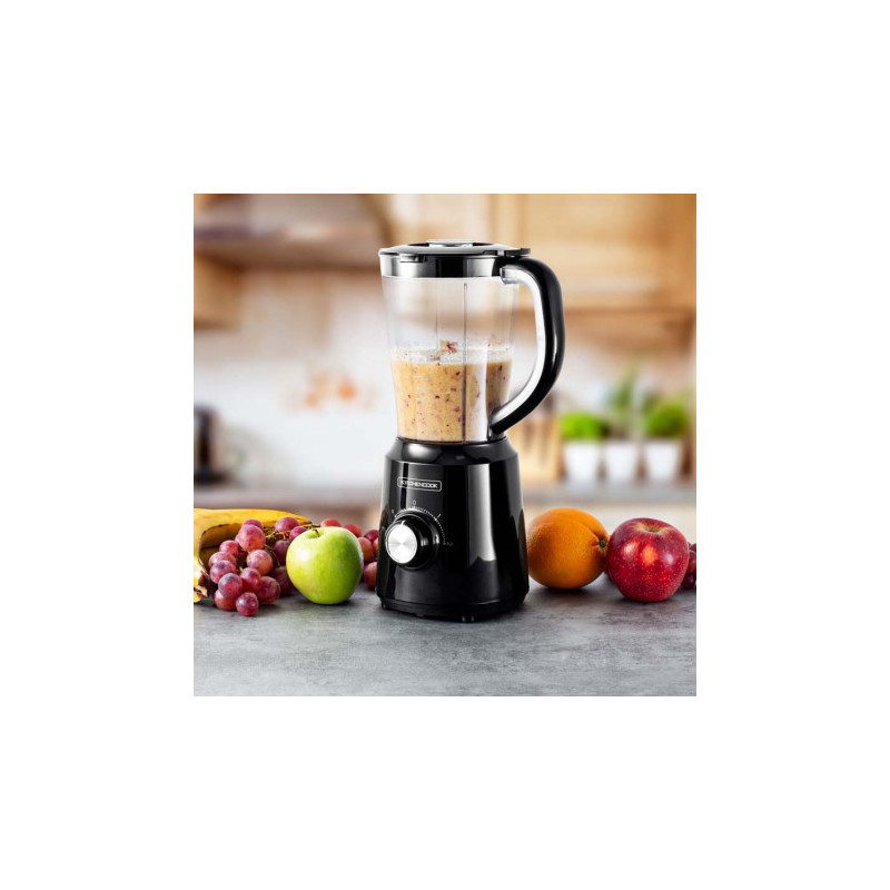 Blender avec 2 Lames Inox  500w 1.5L Noir - KITCHENCOOK - BSTURBOBLACK