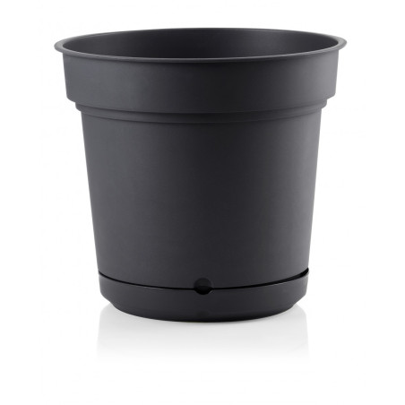 Pot rond Hydral Element Ø30cm Anthracite - TERAPLAST - TER-7023005