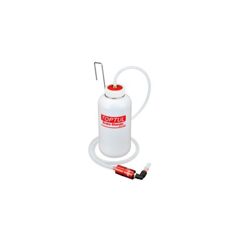 Valve de purge de frein avec bouteille de réception - TOPTUL - JECF0180