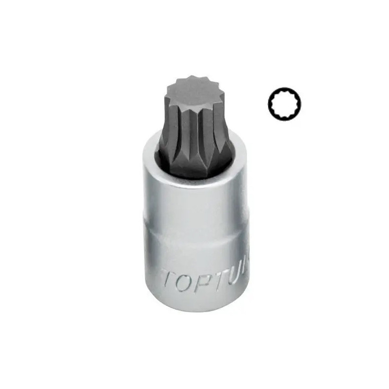 Douille à embout M12 1/2" 55mm - TOPTUL - BCHA1612
