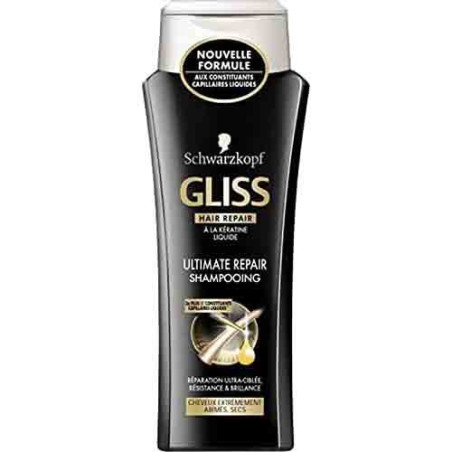 Shampoing ultimate repair à la kératine Gliss 250mL - SCHWARZKOPF - 68316