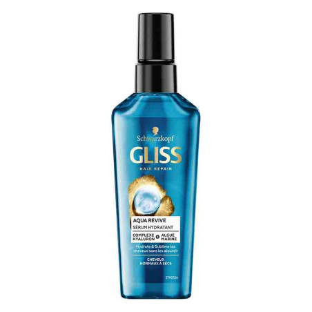 Sérum hydratant aqua revive hydrate et sublime Gliss 75mL - SCHWARZKOPF - 35459