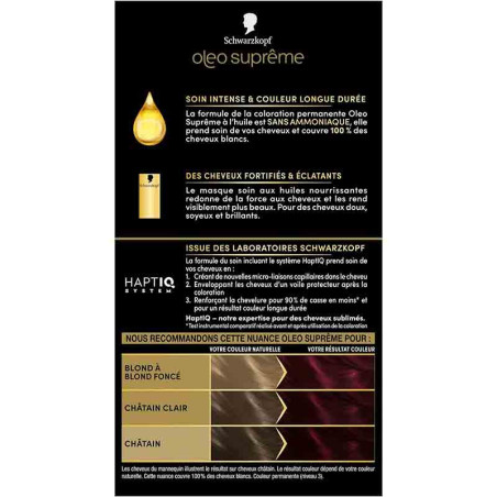 Coloration permanente oleo suprême bordeaux velours 4-23 165mL - SCHWARZKOPF - 35854