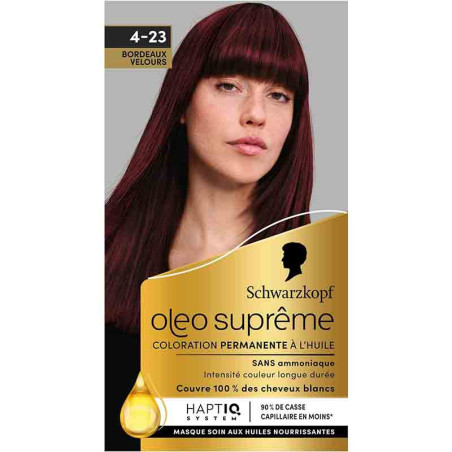 Coloration permanente oleo suprême bordeaux velours 4-23 165mL - SCHWARZKOPF - 35854