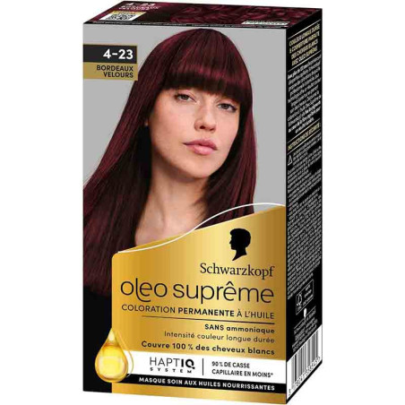 Coloration permanente oleo suprême bordeaux velours 4-23 165mL - SCHWARZKOPF - 35854