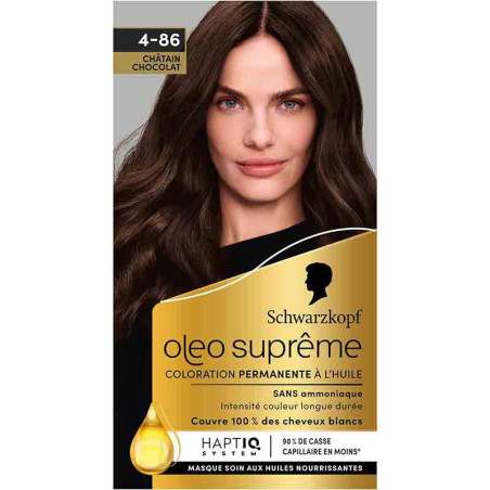Coloration permanente oleo suprême châtain profond 4-86 165mL - SCHWARZKOPF - 35860