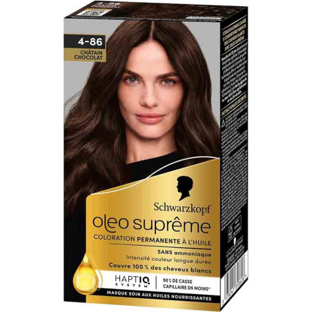 Coloration permanente oleo suprême châtain profond 4-86 165mL - SCHWARZKOPF - 35860