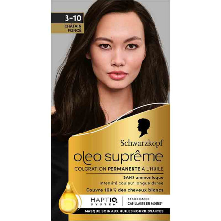 Coloration permanente oleo suprême châtain foncé 3-10 165mL - SCHWARZKOPF - 35852