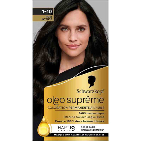 Coloration permanente oleo suprême noir Intense 1-10 165mL - SCHWARZKOPF - 35848