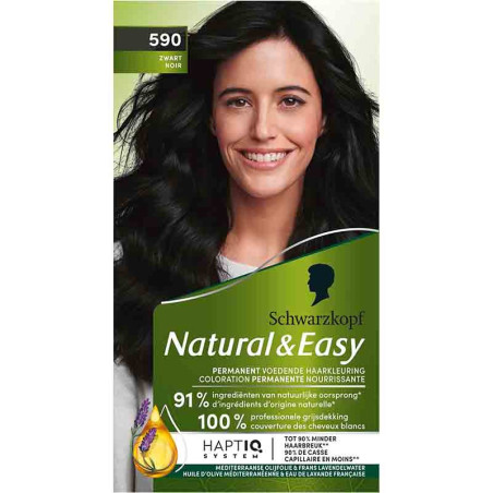 Coloration permanente natural & easy noir 590 165mL - SCHWARZKOPF - 34933