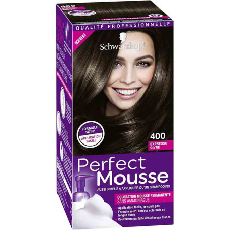 Coloration permanente perfect mousse expresso givré 400 - SCHWARZKOPF - 67890
