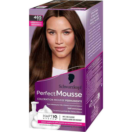 Coloration permanente perfect mousse châtain chocolat 465 - SCHWARZKOPF - 67885