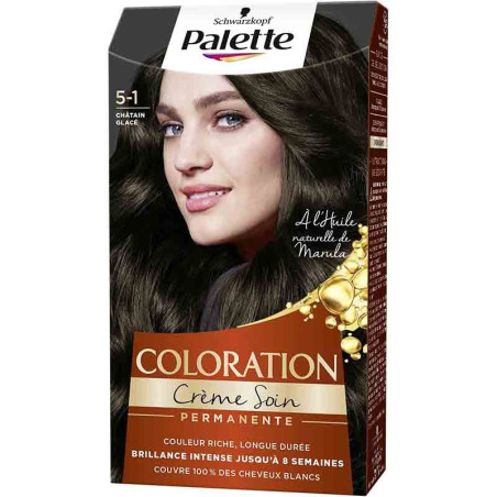 Coloration permanente cheveux crême soin palette châtain glacé 5-1 - SCHWARZKOPF - 35271