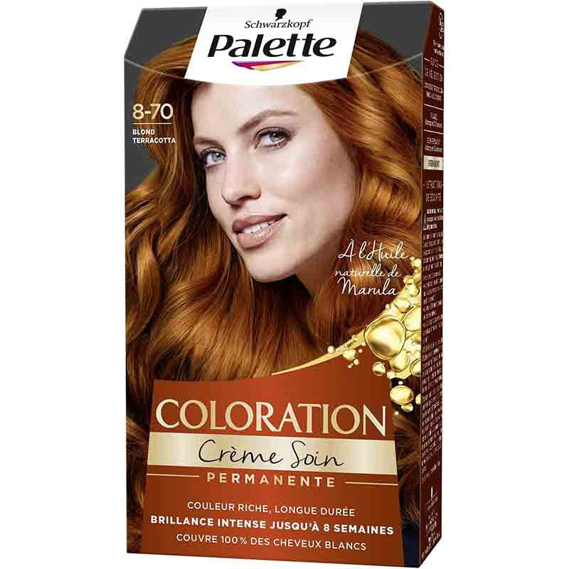 Coloration permanente cheveux crême soin palette blond terracotta 8-70 - SCHWARZKOPF - 35273