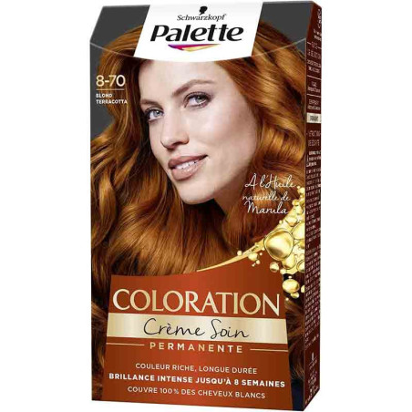 Coloration permanente cheveux crême soin palette blond terracotta 8-70 - SCHWARZKOPF - 35273