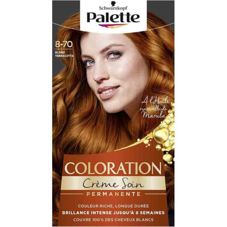 Coloration permanente cheveux crême soin palette blond terracotta 8-70 - SCHWARZKOPF - 35273