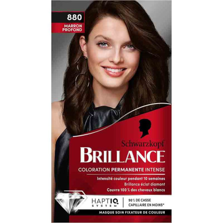 Coloration cheveux permanente intense brillance marron profon 880 - SCHWARZKOPF - 35007