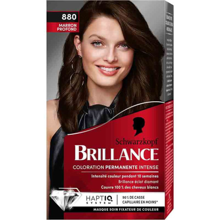 Coloration cheveux permanente intense brillance marron profon 880 - SCHWARZKOPF - 35007