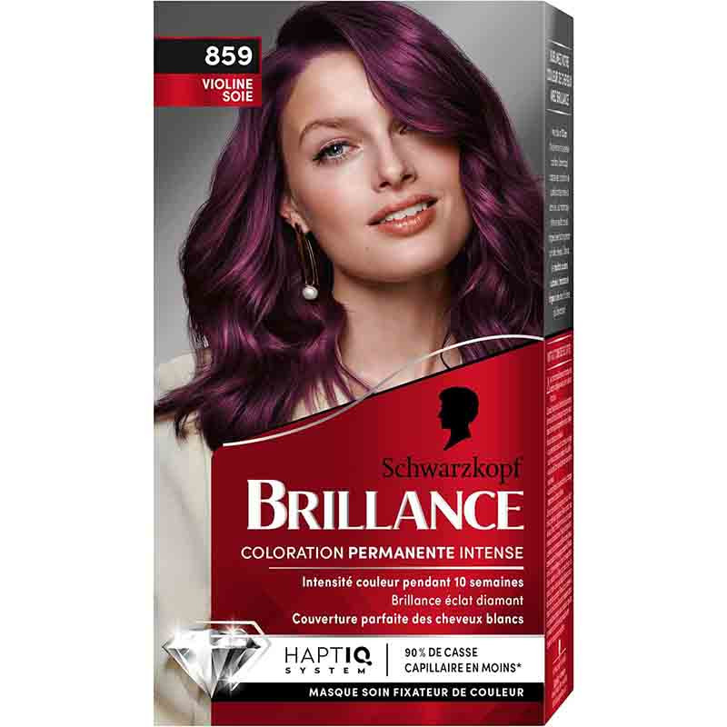 Coloration cheveux permanente intense brillance violine soie 859 - SCHWARZKOPF - 39532