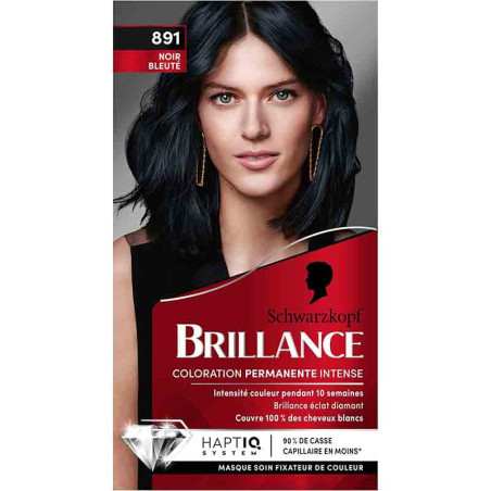 Coloration cheveux permanente intense brillance noir bleuté 891 - SCHWARZKOPF - 20814