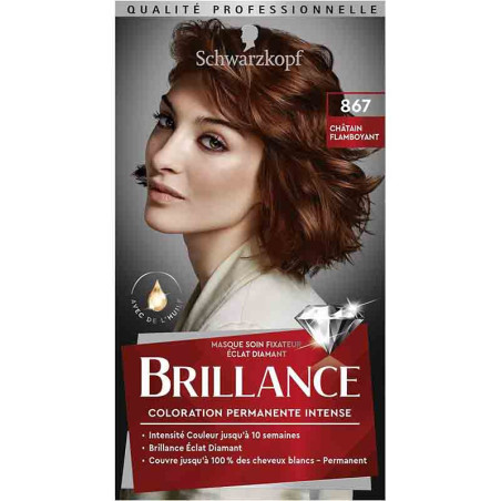 Coloration cheveux permanente intense brillance châtain flamboyant 867 - SCHWARZKOPF - 35003