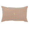 Coussin broderie The floral Vichy 30x50cm marron - ATMOSPHERA - 201901