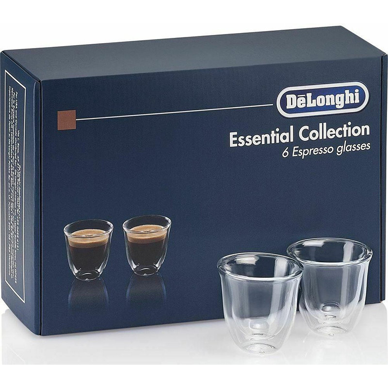 Verres à expresso collection Essential 60mL x6pcs - DELONGHI - CAFCUPDLSC300DELON