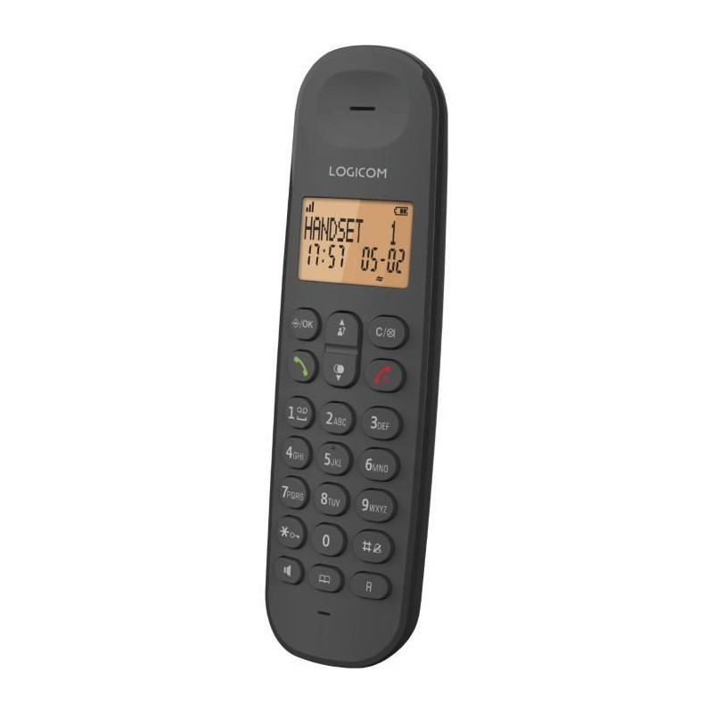 Téléphone sans fil Iloa 150 Noir - LOGICOM - ILOA 150 NOIRE