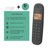 Téléphone sans fil Iloa 150 Noir - LOGICOM - ILOA 150 NOIRE