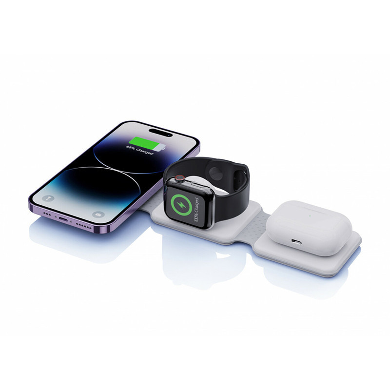 Station de recharge pliable pour téléphone/montre/écouteur - JAYM - JMPW003