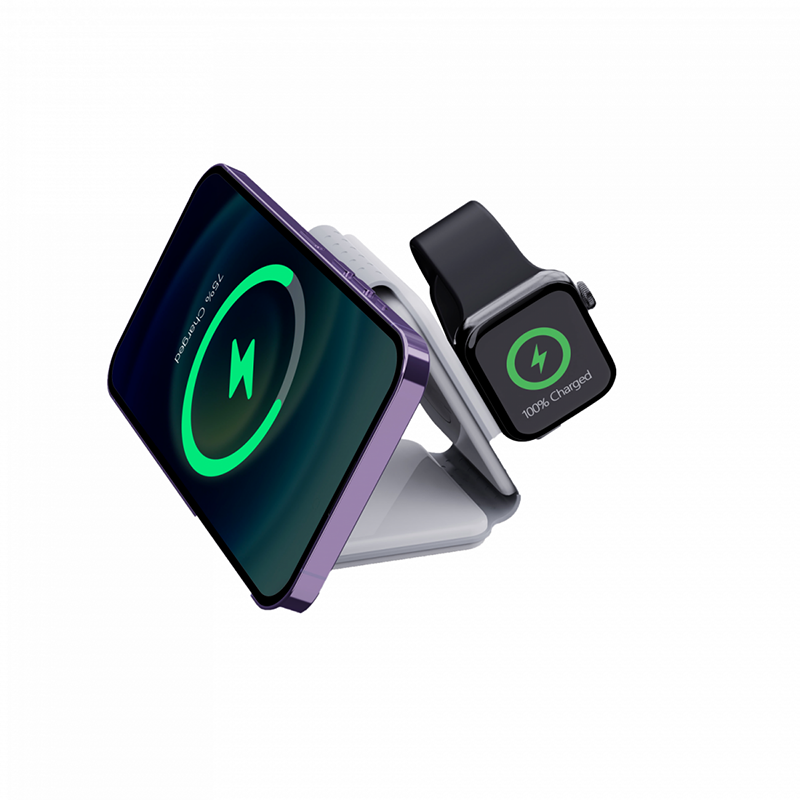 Station de recharge pliable pour téléphone/montre/écouteur - JAYM - JMPW003
