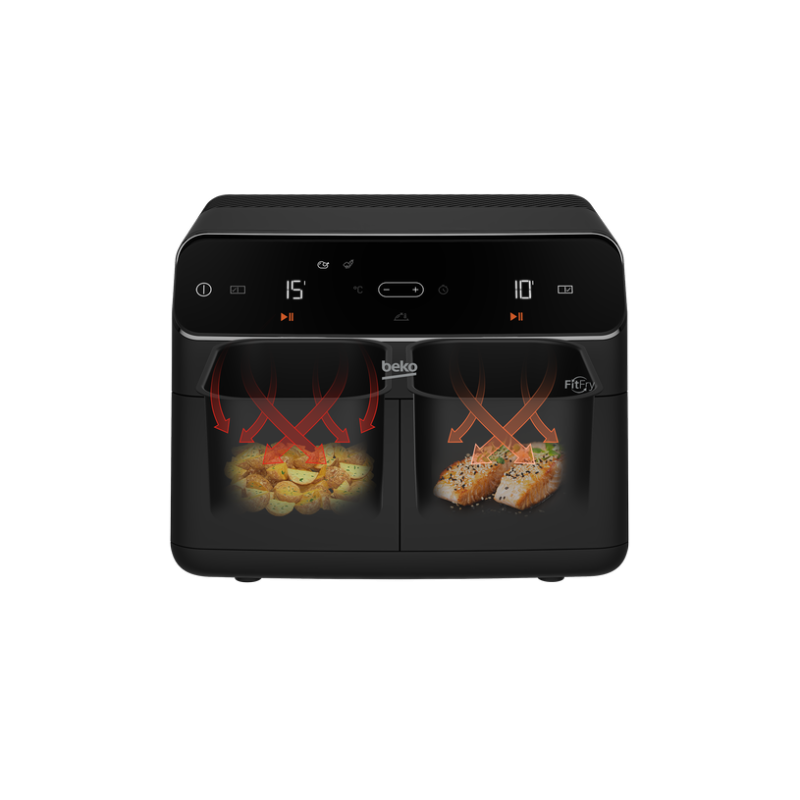 Friteuse sans huile à air chaud ExpertFry 2400W Noir - BEKO - FRL5388B