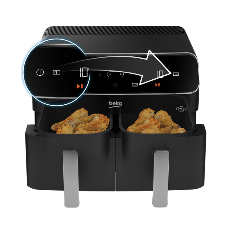Friteuse sans huile à air chaud ExpertFry 2400W Noir - BEKO - FRL5388B